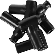 TOGEVAL 5pcs Spark Plug Caps - Waterproof Insulator Replacement Parts for Motorcycles and Cars Ensuring Performance and Stability Black