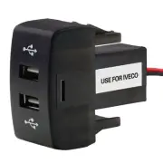 Car Dual USB 5V 2.1A Car USB Socket Car Accessories for Truck8135