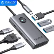 ORICO 6in USB C HUB & HDMI 4K PD100W+3×USB3.0 Type C Hub Adapter for Mack