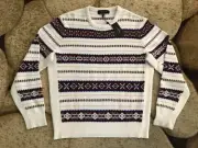 Rag & Bone Wesley Fair Isle 100% Wool Long Sleeve Sweater Mens Size XL NWT $395