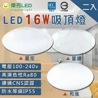 在飛比找momo購物網優惠-【HappyBright 樂亮】LED 16W 輕快拆吸頂燈