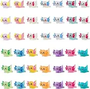 Mini Resin Axolotl Miniature Figurine, Glow in The Dark Tiny Animal Figurines Small Luminous Charm Ornament for DIY Craft Garden Landscape Dollhouse Ornament Potted Plants Decorations (Mixed-42pcs)
