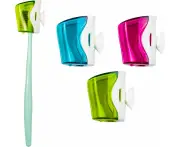 3 Pack Toothbrush Head Covers with Suction Cup Anti Dust Toothbrush Cover Holder Great Toothbrush Protective Case for Home Travel Outdoor & Camping
