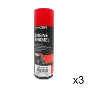 3 x Pacer Engine Enamel Ford Bright Red 300G - Silicone-Ceramic Nano-Technology