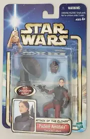 STAR WARS ATTACK OF THE CLONES PADME AMIDALA CORUSCANT ATTACK QUICK-DRAW ACTION
