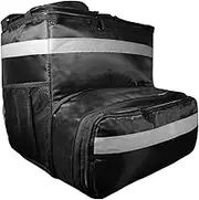 Insulated Food Delivery Bag, Uber-Eats, Doordash, Pizza, Expandable, Thermal, Waterproof, Durable, Comfortable, Reusable, Multi-Purpose for Bike, Scooter, Car, for Back, Rack, Seat