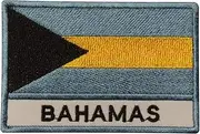 Bahamas National Flag Embroidered Iron on Sew on Patch Badge for Clothes etc. 9 X 6 cm
