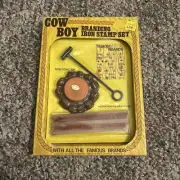 Cow Boy Branding Iron Stamp Set Toy S S Kresge Co Complete Vintage KMart