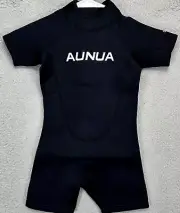 AUNUA Wetsuit Kids Unisex 6 Black Neoprene Nylon Blend Swimwear Diving Suit NEW