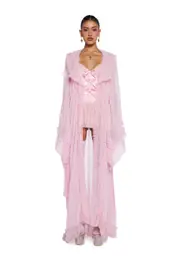 [Sugar Thrillz] Delightfully Demure Sheer Robe - Pink