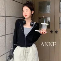 在飛比找蝦皮商城優惠-ANNE｜短版連帽薄外套【AT10507】薄外套 連帽外套 