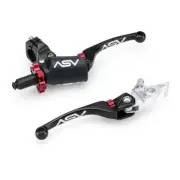 ASV Black F4 Model Clutch + Brake Lever Pro Pack For Honda TRX400X 2012-14