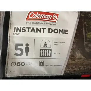 好市多 COLEMAN 10'X7' TENT 快搭型 速開型 全罩式五人帳篷 #948470 露營 帳篷