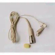 Beige Clip Lapel Microphone For Audio-Technica Wireless Mic BeltPack Transmitter