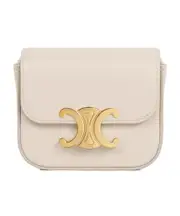 MINI CLAUDE in Shiny calfskin One size light beige