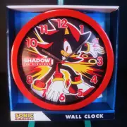 SHADOW SONIC THE HEDGEHOG WALL CLOCK NEW In Box Sega Game 16 Bit Retro Gaming