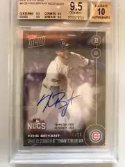 KRIS BRYANT ON-CARD AUTO /25 613-E CUBS REACH WORLD SERIES TOPPS NOW BGS 9.5/10