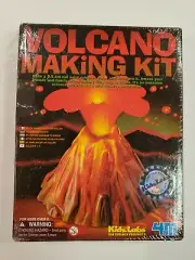 Volcano Making Kit (by KidzLabs 4M) Make a 9.5 cm Volcano, Decorate, & Paint-NEW