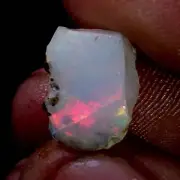 05.20Ct Natural AAA+ Ethiopian "Play-Of-Color" Fire Opal Rough Pleasant Gemstone