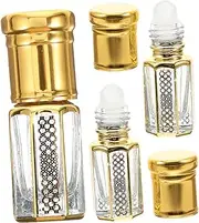 LOLIPPYY 3Pcs Empty Roller Perfume Bottles for Women Refillable Essential Oil Containers Compact Design for Travel Leakproof and Convenient Liquid Makeup Storage