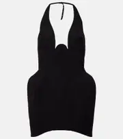 [Mugler] Mugler Scalloped minidress AU 18 black