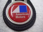 AMERICAN MOTORS RAMBLER OLDER KEY CHAIN LEATHER FOB
