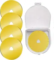 Rotary Cutter Blades, 45mm Replacement Blades Titanium Plating (45mm 5pcs)