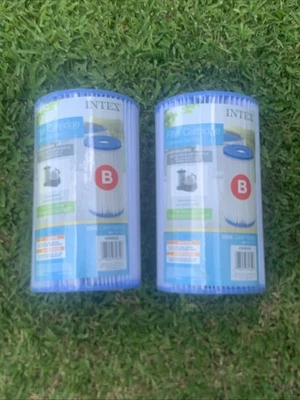 Intex Pool Type B Replacement Filter Pump Cartridge 2 Pack SEALED