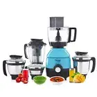 Butterfly Cresta Food Processor, 1 HP, 750 Watts, 5 Jars (Turquoise Green/Black)