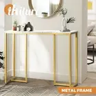 Oikiture Console Table Hallway Entry Side Tables Marble Effect Hall Display WHGD