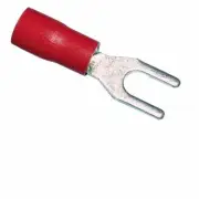 Spade Terminal Vinyl #6 Red 22-18 Gauge-25PK