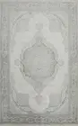 Turkish Carpet Subtle Fringed Edges Artfully Designed Ivory Oriental Rug 5x7