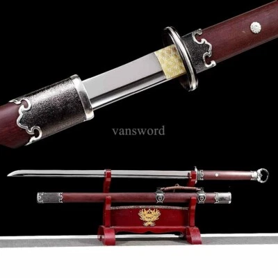 Chinese Tang Dynasty Dao 环首唐刀 High Carbon Steel Straight Sword Mirror BladeSharp