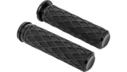 Arlen Ness Diamond TBW Black Grips 4 Harley 08-22 Models