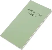 Angoily School Planner Multi Function Academic Organizer Notebook for Weekly Scheduling Note Taking Supplies Spanish Version Avocado for Daily Use