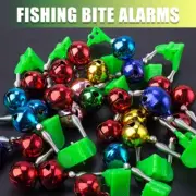 10Pcs Fishing Rod Alarm Bells Plastic Clamps Loud Alarm Double Alert Bells