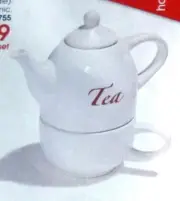 Cozy Tea Single Serve Ceramic Stacking China Teapot White Single Serve 21 w/ Cup