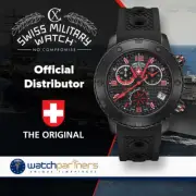 CX Swiss Military RALLYE GMT NERO 44mm DLC Case Chrono watch GMT Black dial 2751