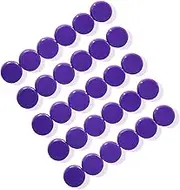 ZDZBLX 30 Pack Strong Fridge Magnets - Small, Heavy Duty, Round Mini Magnets for Refrigerator, Whiteboard, Locker - Cute Kitchen, Office, Classroom Magnets (Purple)