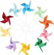 TOBBOMEY 3sets DIY Pinwheels Kit for Graffiti Craft Windmill for Fun Painting Activity for Birthday Party Favors Montessori Learning 12pcs*3