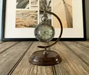 White Star & Titanic Porthole Optical Glass Nautical Desk Timer Clock Home Décor