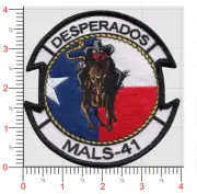 MARINE CORPS MALS-41 DESPERADOS EMBROIDERED HOOK & LOOP PATCH USA MADE