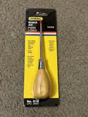 General Tools Scratch Awl Tool with Hardwood Handle - Scribe, Layout-NEW-#818-
