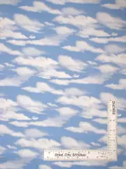 Cloud Cloudy Sky Blue Cotton Fabric Nature Roaming Wild Wilmington By The Yard