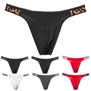 Stylish Men's Low Rise G String Thongs with Pouch in Comfortable Fabric