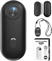 Nexo25 Camera, GoSnap - 4K Thumb Action Camera, Motiontrail Security, Wearable Action for Cycling,Diving,Ski, with 360° RotationSpring Clip (Black,1080p)