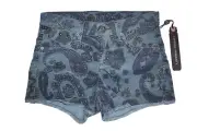 Citizens Of Humanity Women's Corduroy Blue Coyote Maniac Cheeky Shorts Size 24