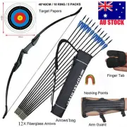 20/30/40LBS Archery 57" Takedown Recurve Bow for RH/LH Hunting Target Arrows
