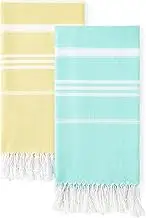 Antfuny 2 Packs Turkish Beach Towels Quick Dry Sand Free Oversized Bath Swim Pool Towel Extra Large XL Big Blanket Adult Travel Essentials Cruise Accessories Must Haves Clearance Vacation Stuff