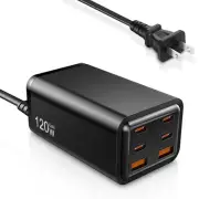 120W USB C Charger,6 Port Type C Charger Fast Charging Station for Multiple D...